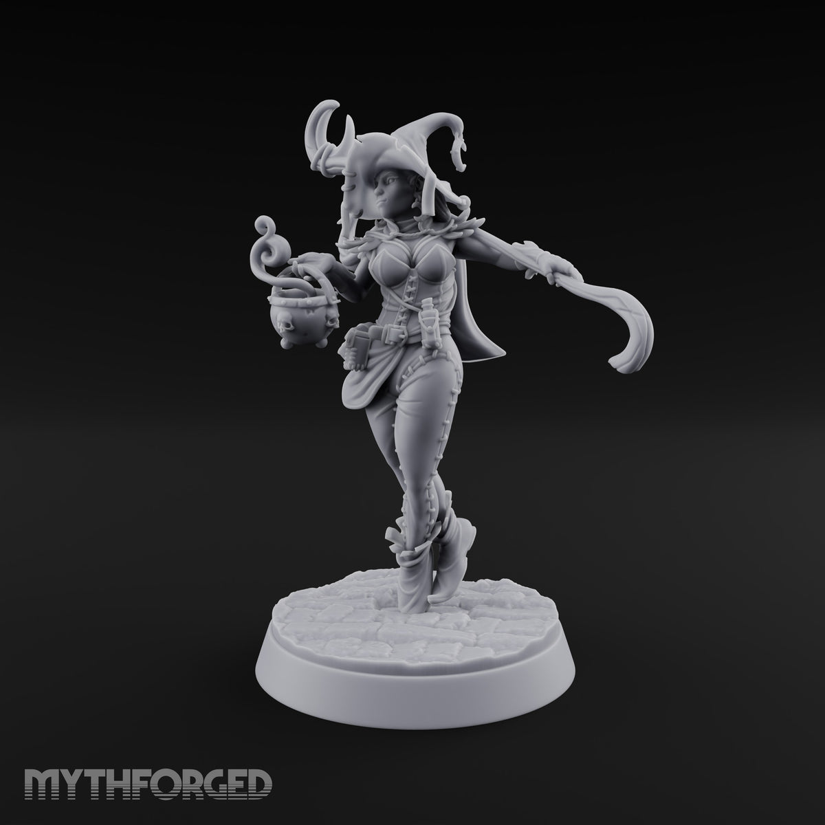 Brewing Trouble on Tiptoe Human Witch