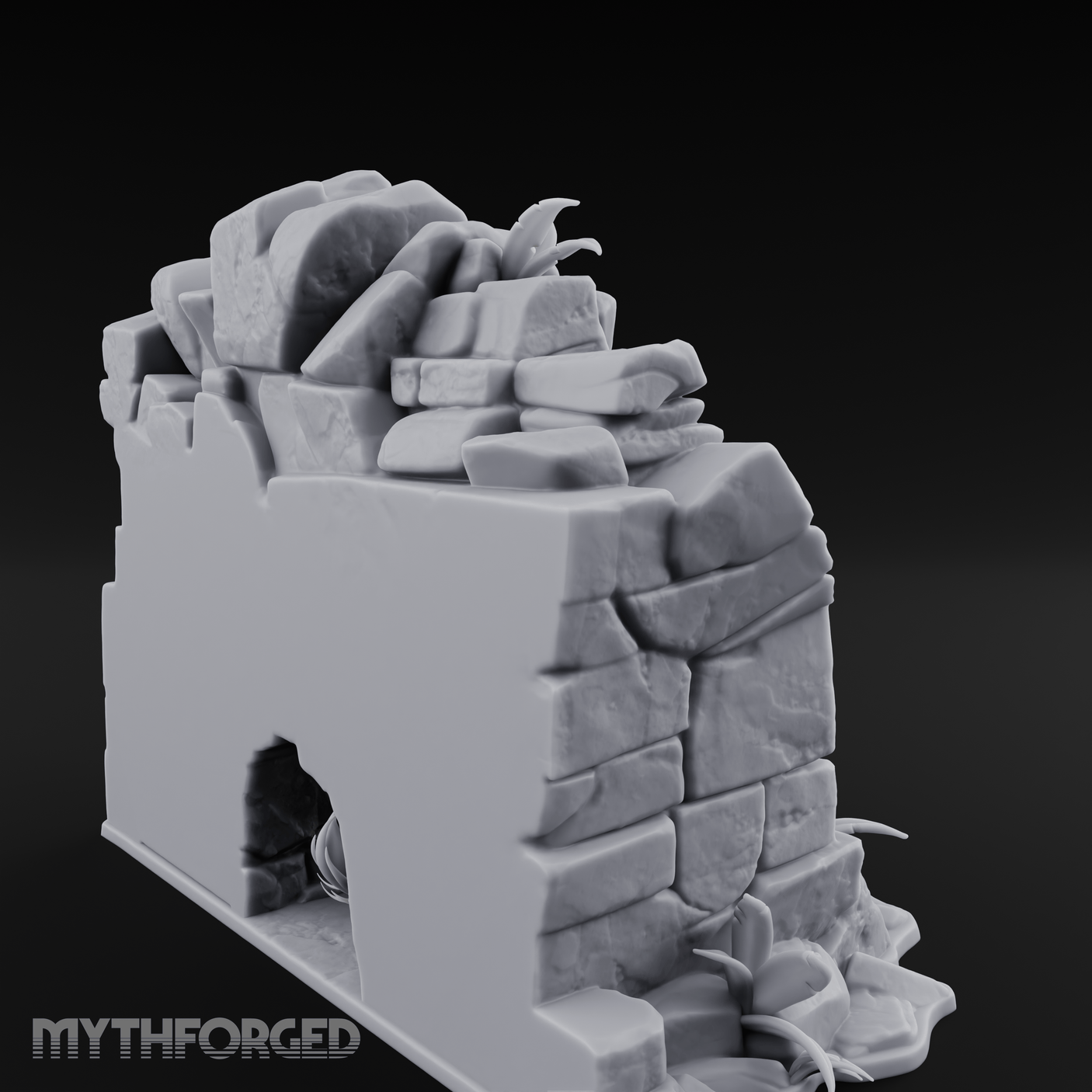 Prowling Ruins Wolf Scout Miniature for Dungeons and Dragons, Pathfinder or other TTRPGs