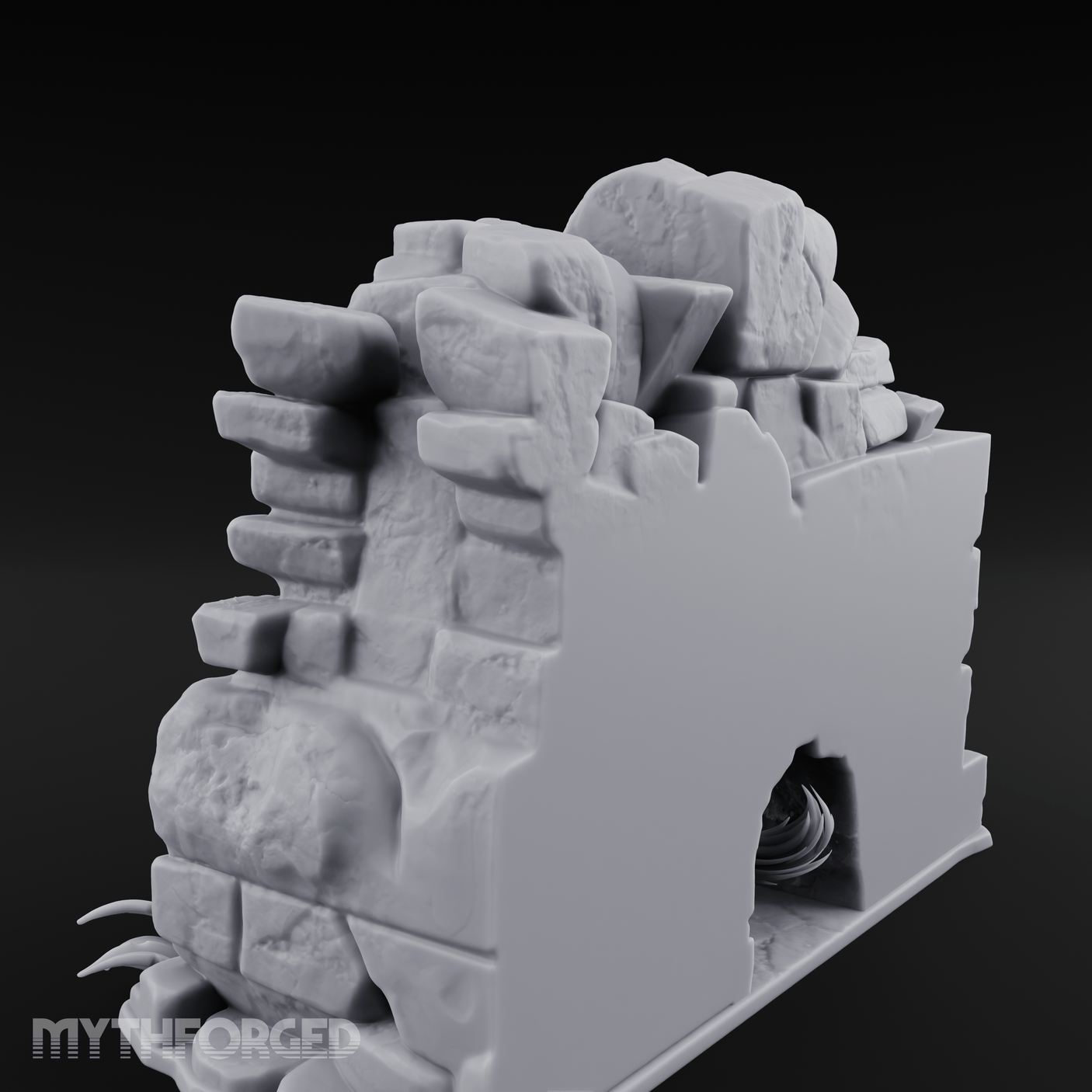 Prowling Ruins Wolf Scout Miniature for Dungeons and Dragons, Pathfinder or other TTRPGs
