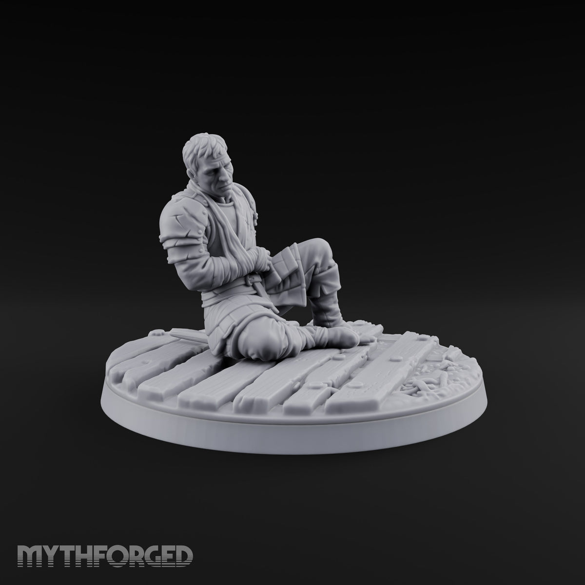 Holding the Line Human Guard C Miniature for Dungeons and Dragons, Pathfinder or other TTRPGs