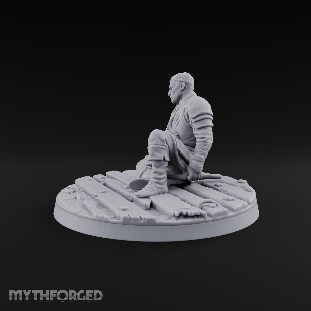 Holding the Line Human Guard C Miniature for Dungeons and Dragons, Pathfinder or other TTRPGs
