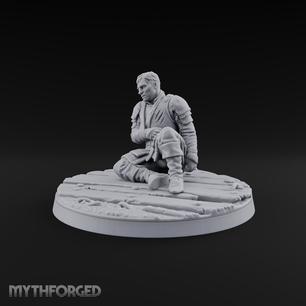 Holding the Line Human Guard C Miniature for Dungeons and Dragons, Pathfinder or other TTRPGs