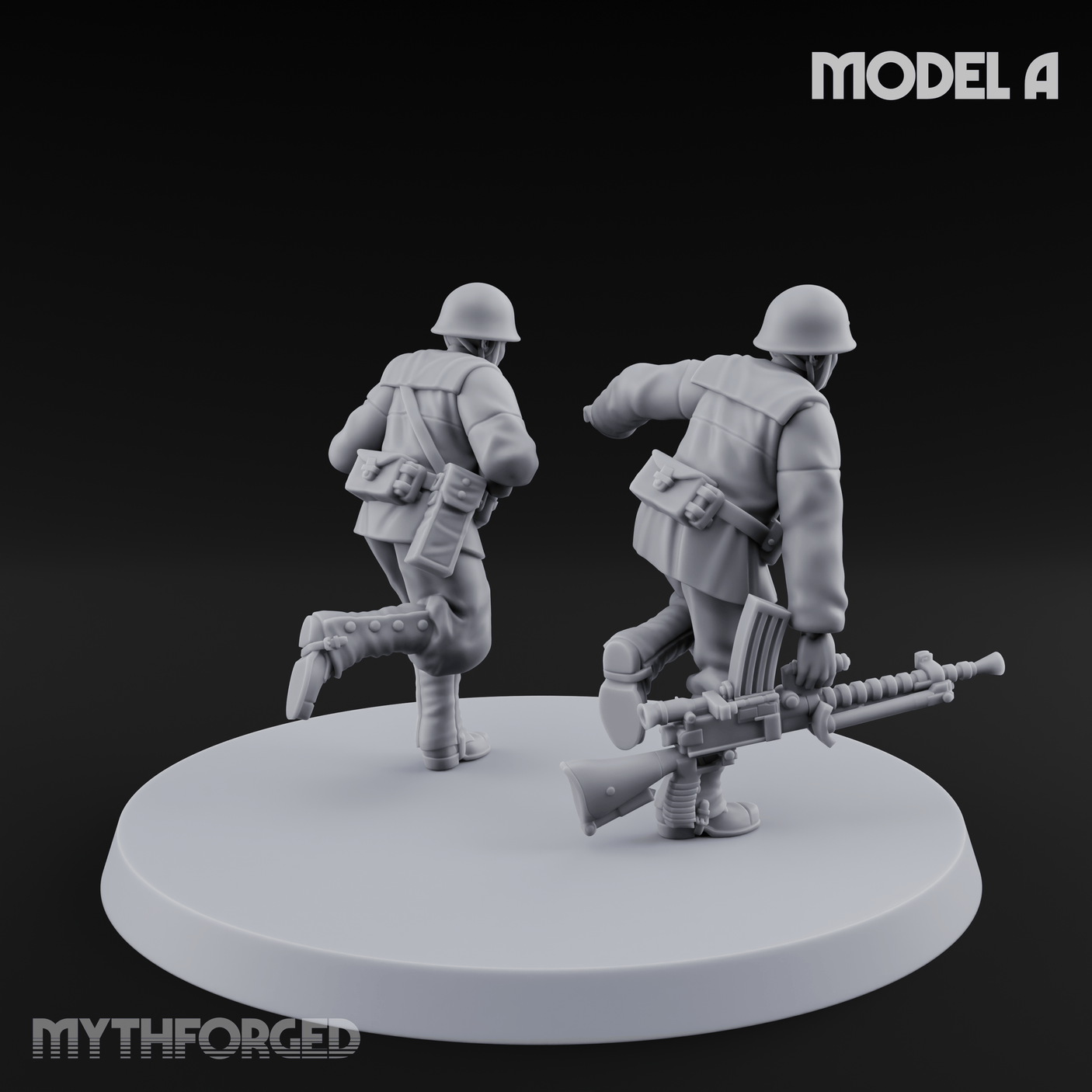 World War 2 Japanese LMG Teams A Miniature for Dungeons and Dragons, Pathfinder or other TTRPGs