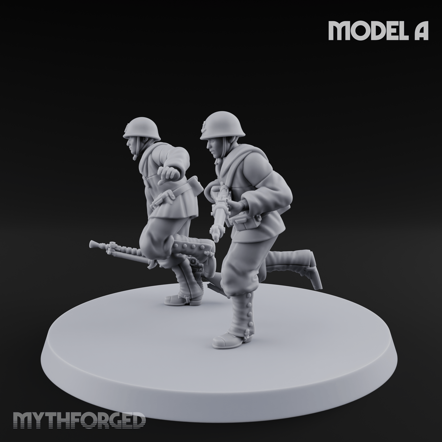 World War 2 Japanese LMG Teams A Miniature for Dungeons and Dragons, Pathfinder or other TTRPGs