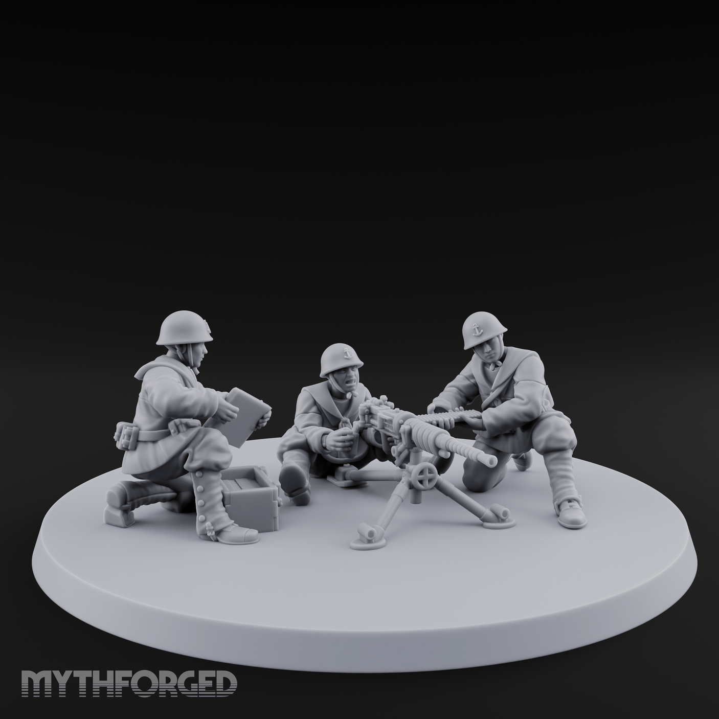 World War 2 Japanese MMG Team Miniature for Dungeons and Dragons, Pathfinder or other TTRPGs