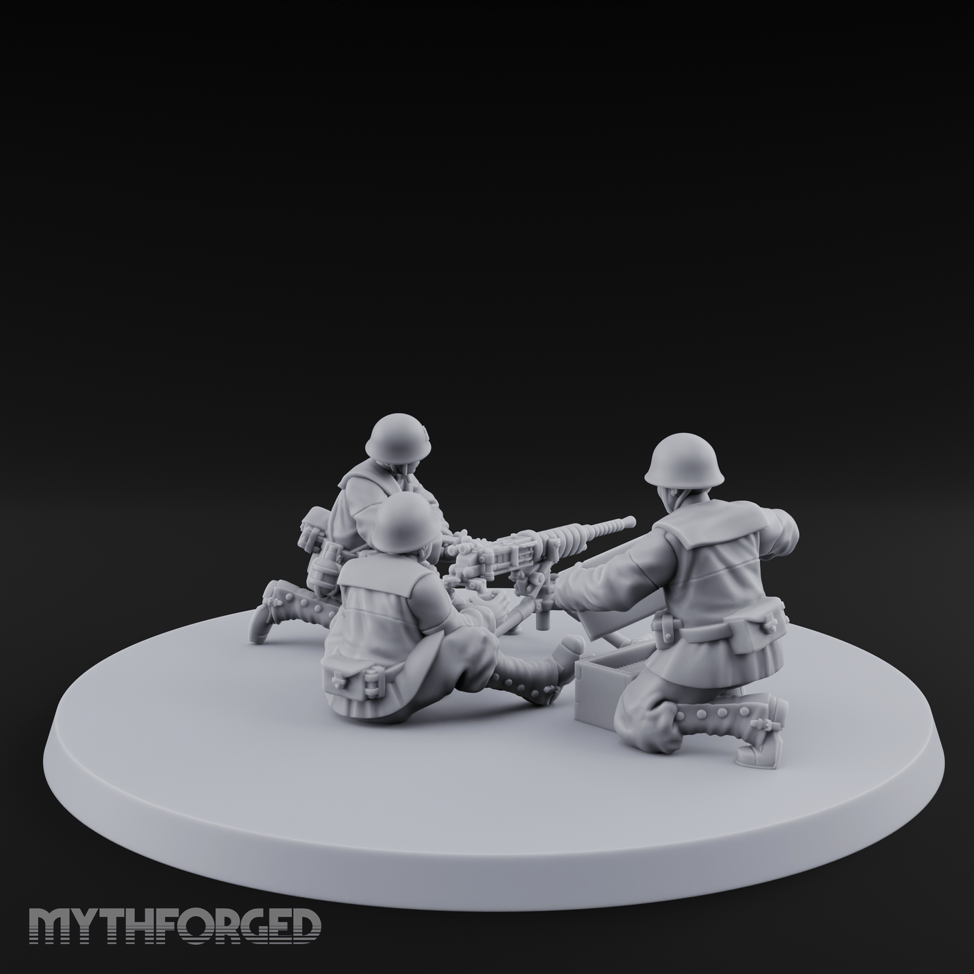 World War 2 Japanese MMG Team Miniature for Dungeons and Dragons, Pathfinder or other TTRPGs