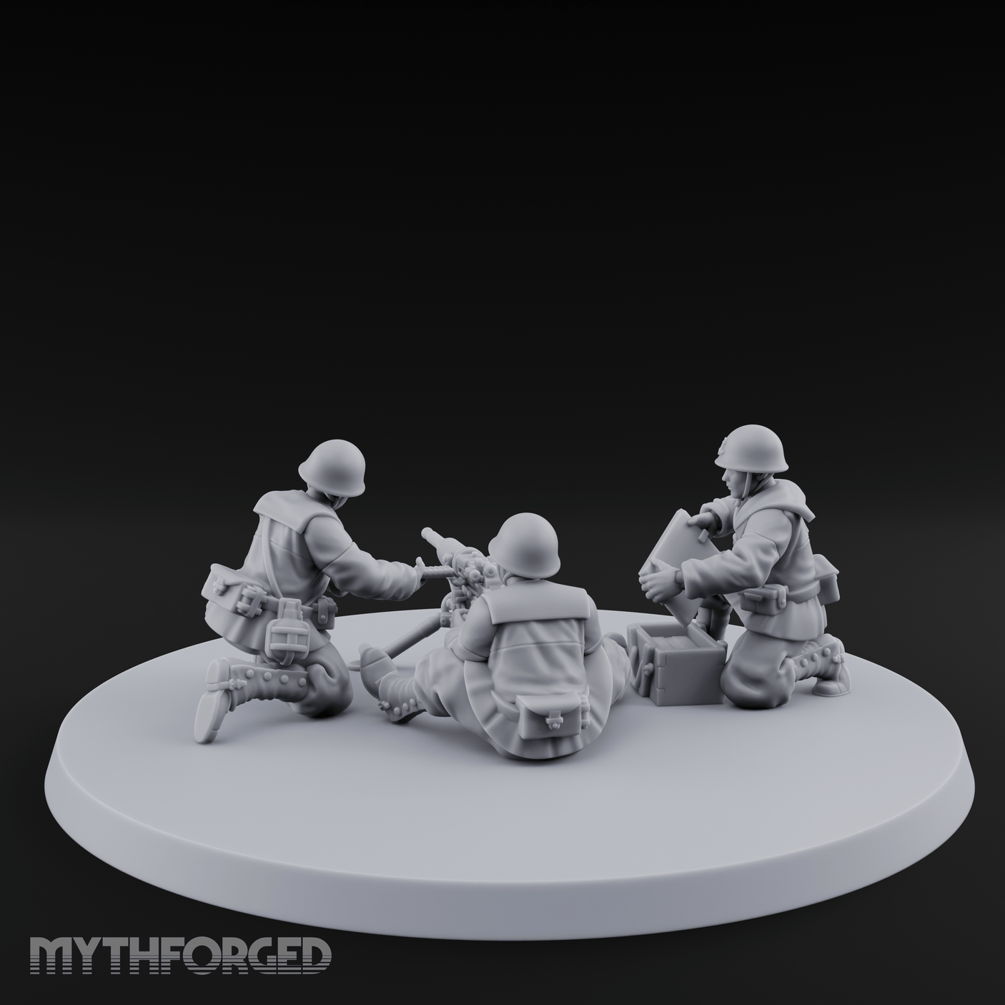 World War 2 Japanese MMG Team Miniature for Dungeons and Dragons, Pathfinder or other TTRPGs