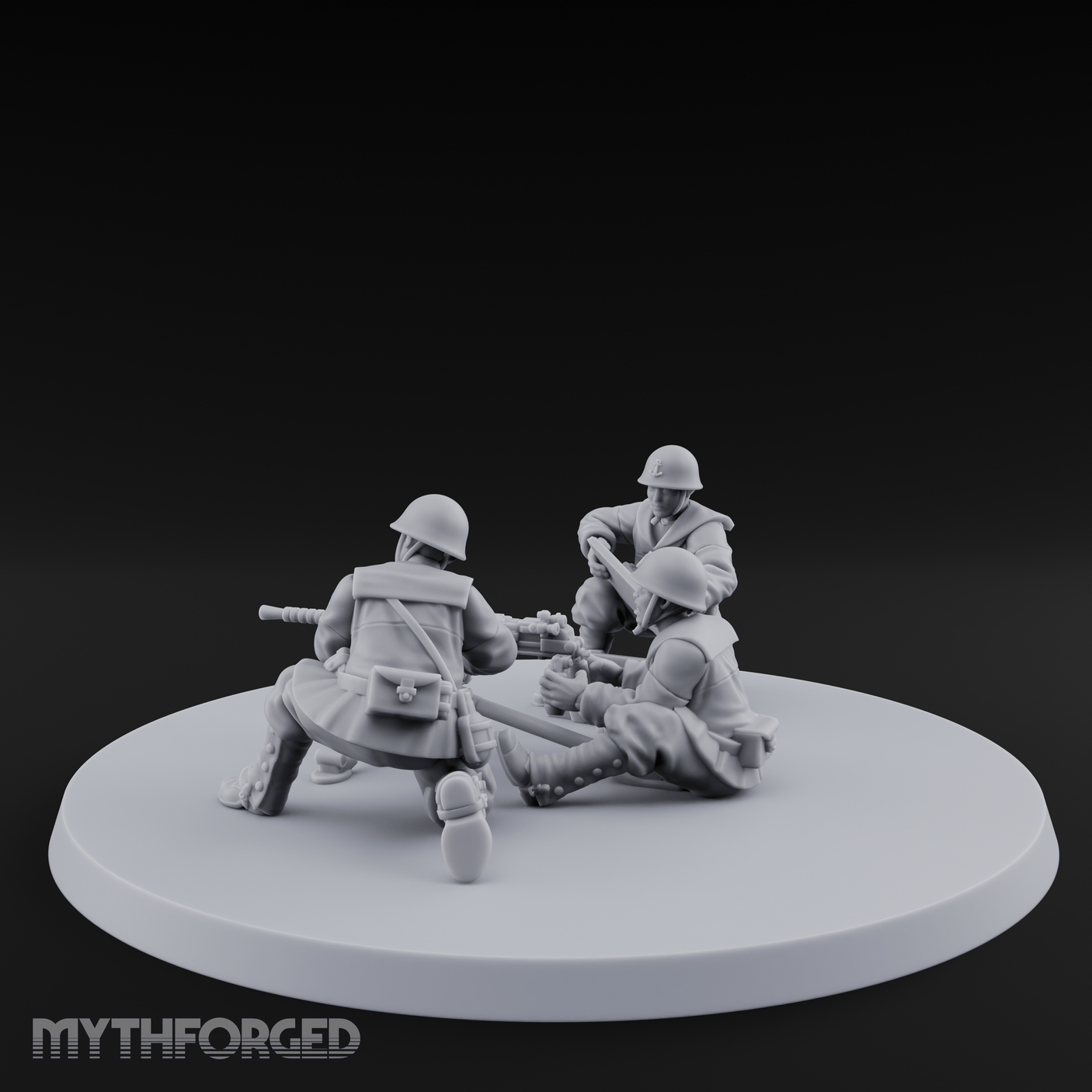 World War 2 Japanese MMG Team Miniature for Dungeons and Dragons, Pathfinder or other TTRPGs
