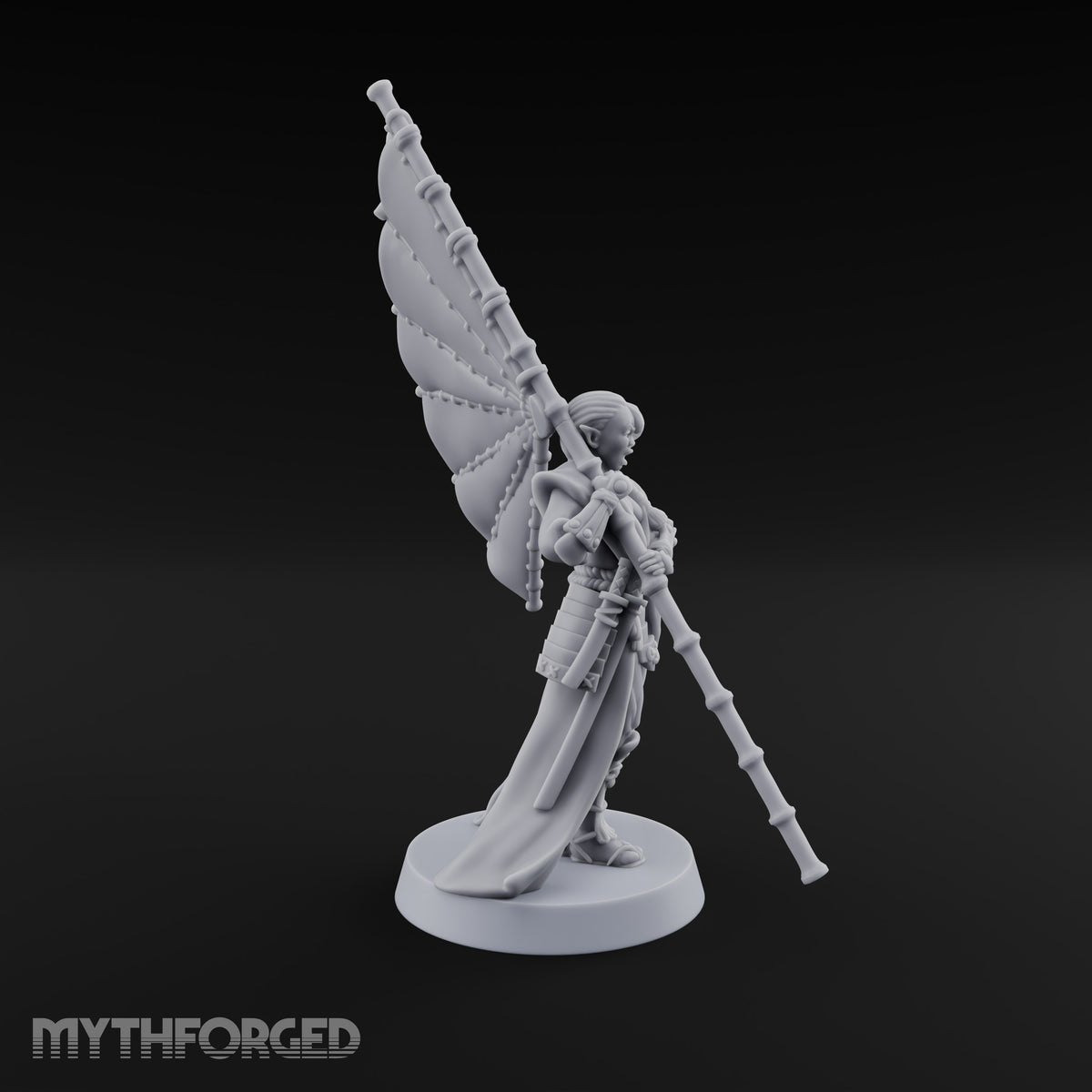 Shouting the Fan Skyward Elf Banner Bearer