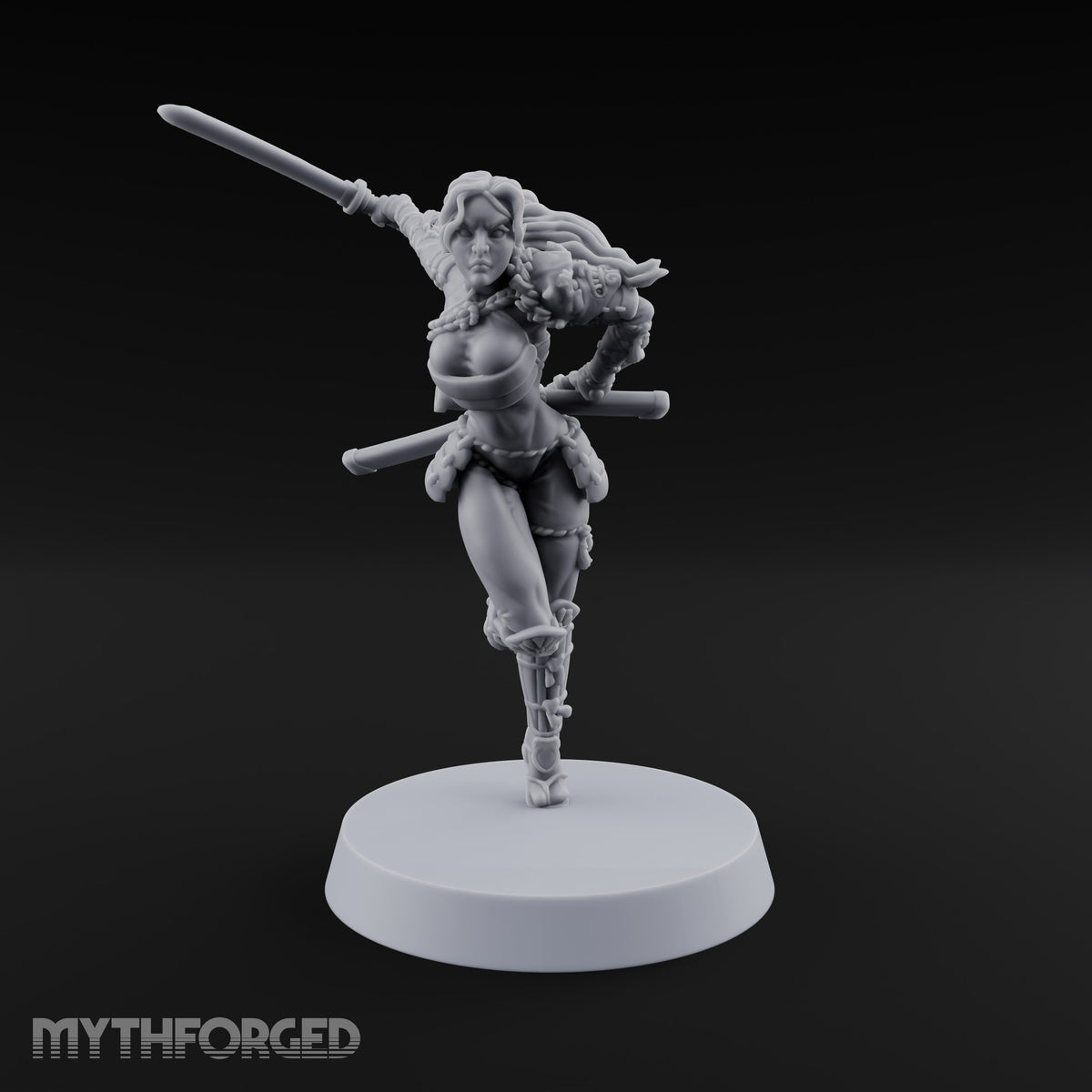 Scabbards Empty, Blade Overhead Elf Sword Warrior
