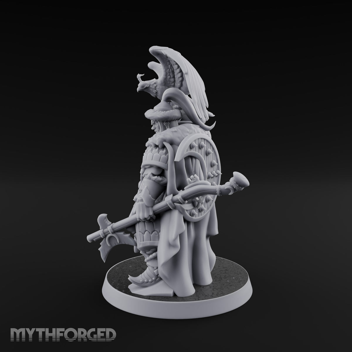 Falcon Taking Flight Human Janissary Commander Miniature for Dungeons and Dragons, Pathfinder or other TTRPGs