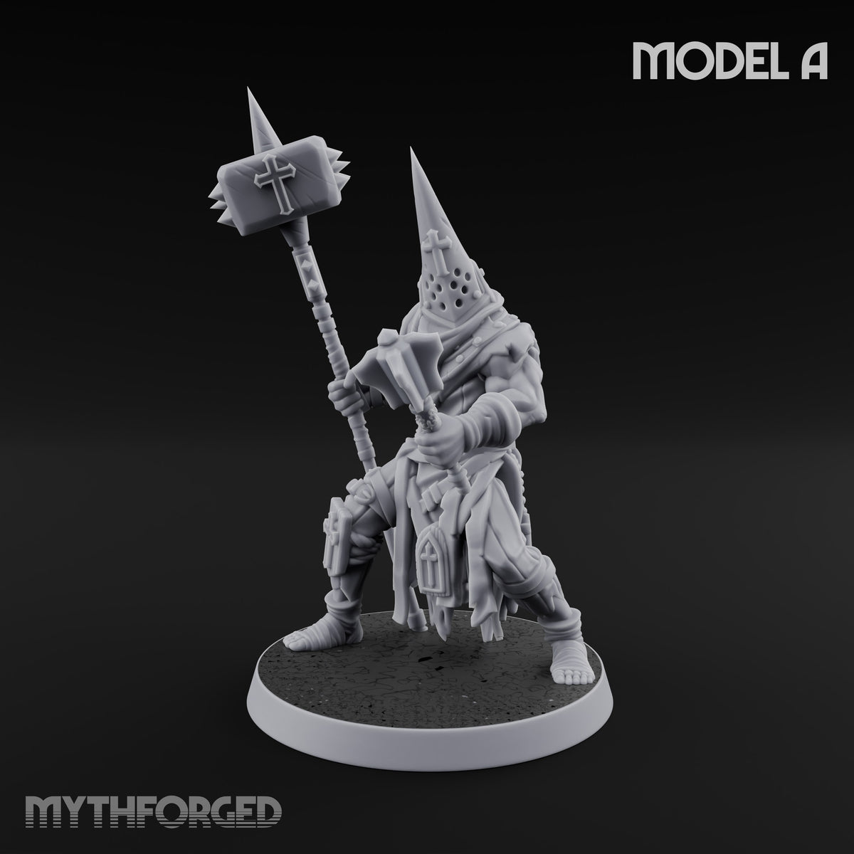 Rallying the Faithful Human Zealots Miniature for Dungeons and Dragons, Pathfinder or other TTRPGs
