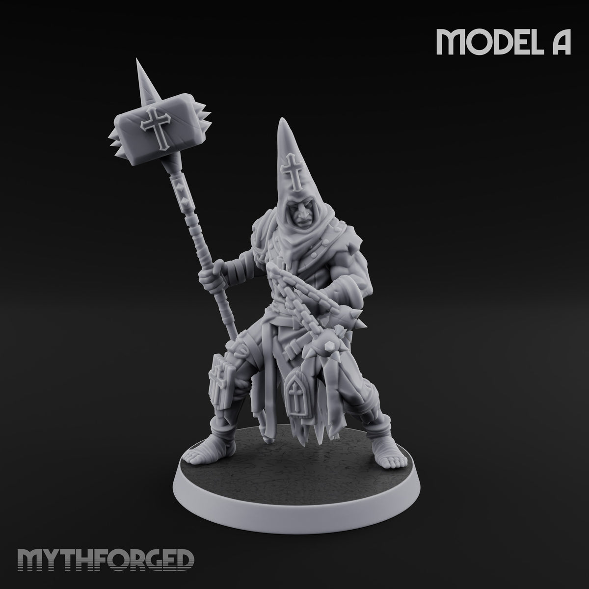 Rallying the Faithful Human Zealot A Miniature for Dungeons and Dragons, Pathfinder or other TTRPGs