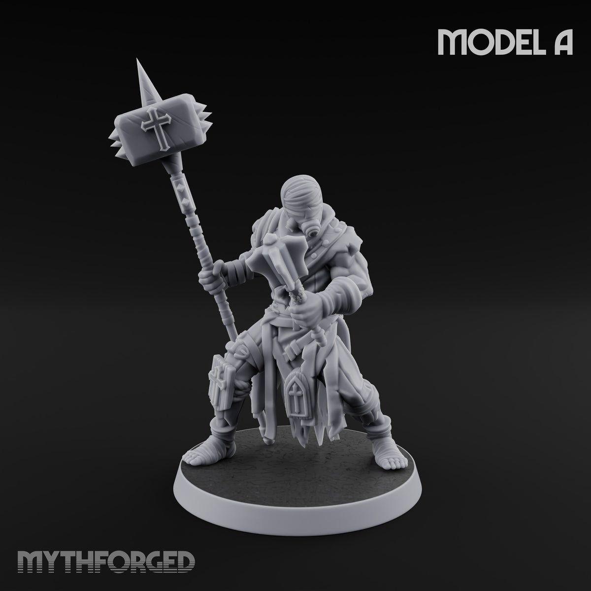 Rallying the Faithful Human Zealots Miniature for Dungeons and Dragons, Pathfinder or other TTRPGs