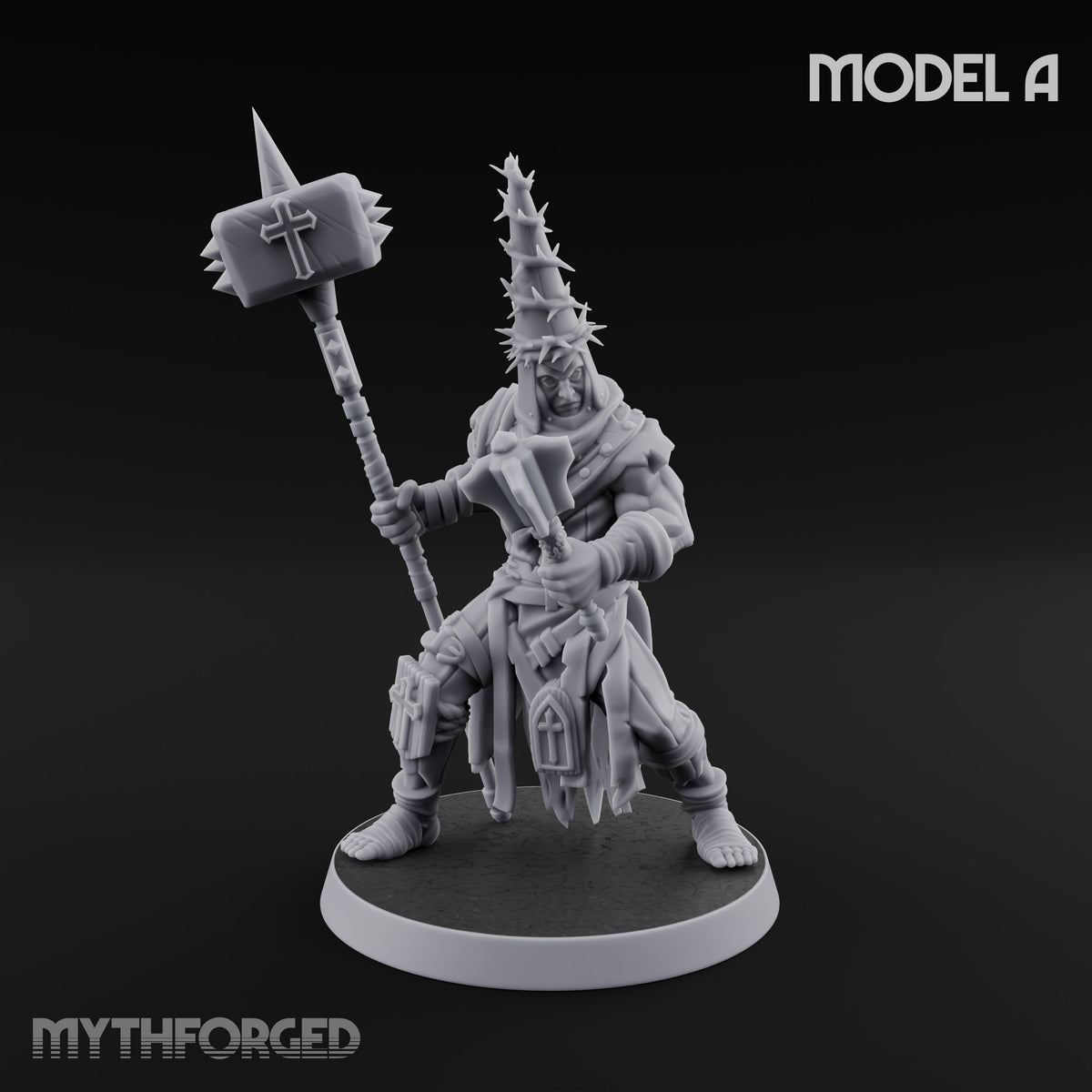 Rallying the Faithful Human Zealot A Miniature for Dungeons and Dragons, Pathfinder or other TTRPGs