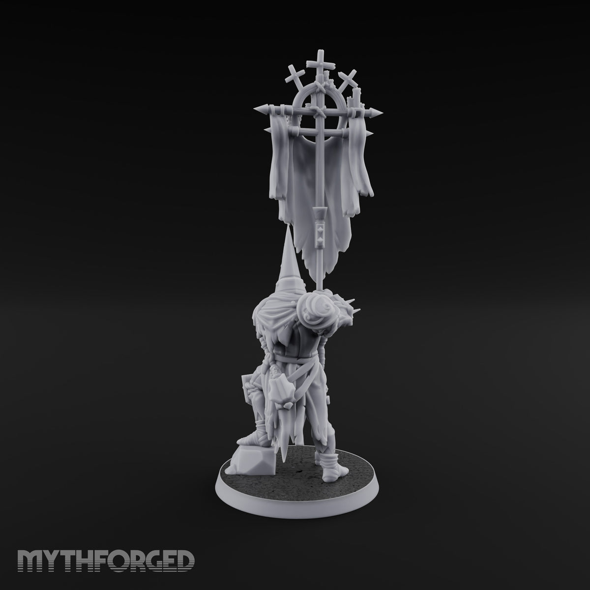 Rallying the Faithful Human Zealot B Miniature for Dungeons and Dragons, Pathfinder or other TTRPGs