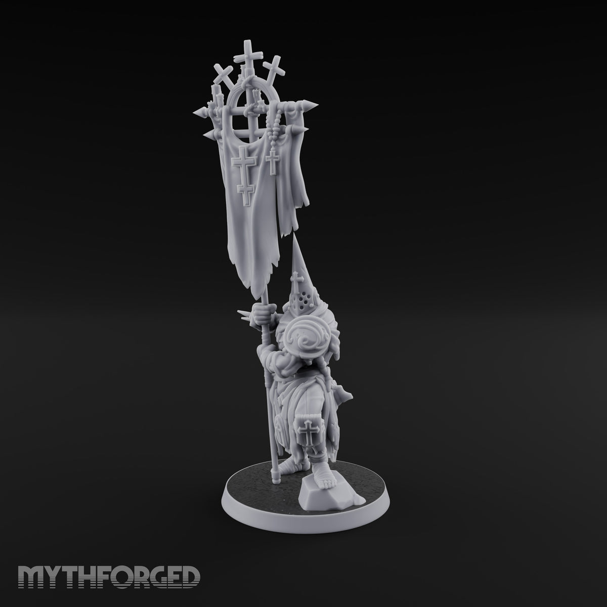 Rallying the Faithful Human Zealot B Miniature for Dungeons and Dragons, Pathfinder or other TTRPGs