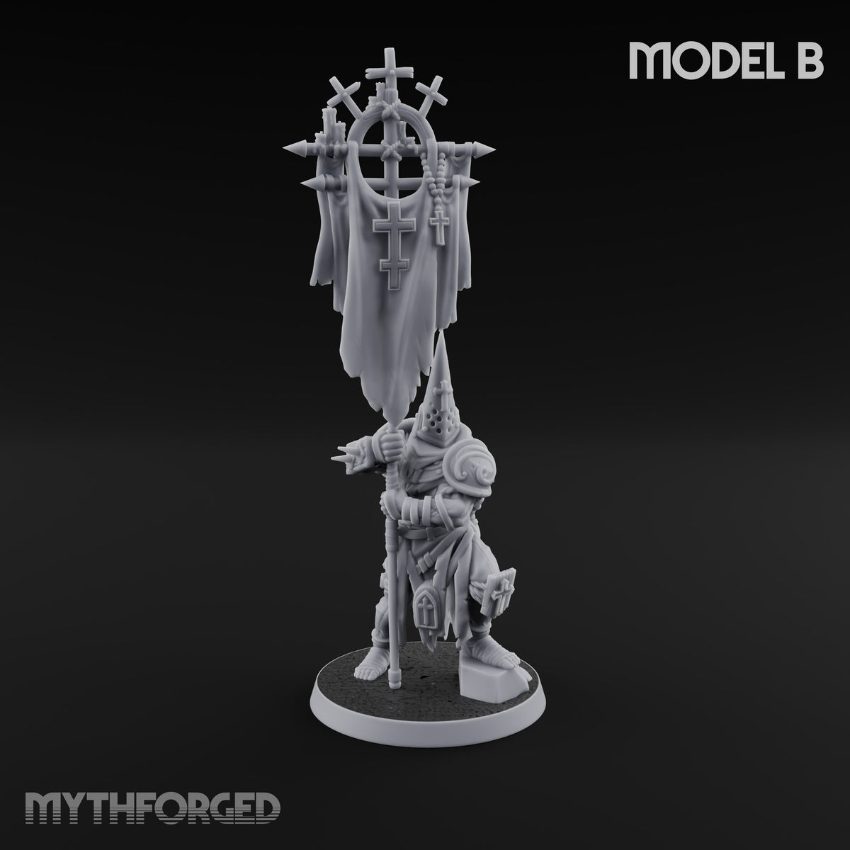 Rallying the Faithful Human Zealot B Miniature for Dungeons and Dragons, Pathfinder or other TTRPGs