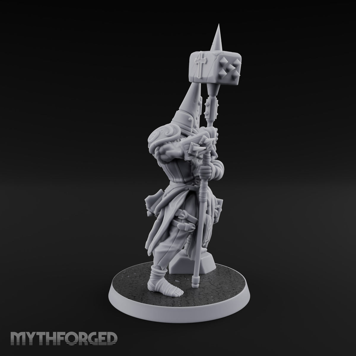 Rallying the Faithful Human Zealot B Miniature for Dungeons and Dragons, Pathfinder or other TTRPGs