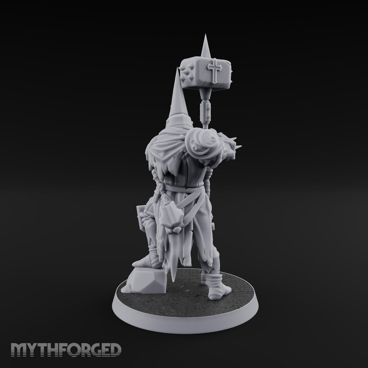 Rallying the Faithful Human Zealot B Miniature for Dungeons and Dragons, Pathfinder or other TTRPGs