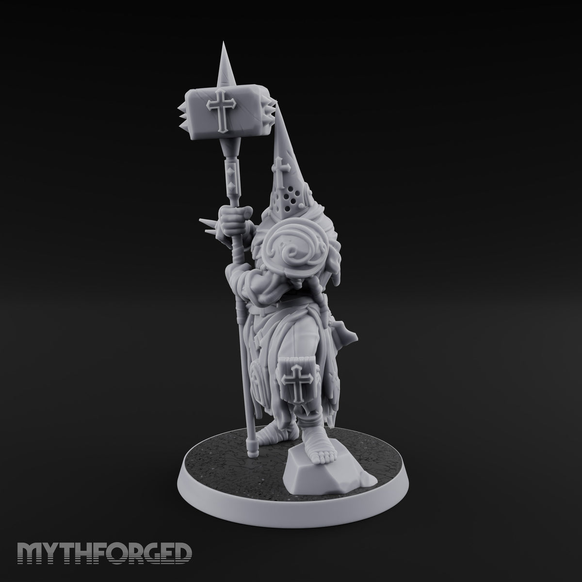 Rallying the Faithful Human Zealot B Miniature for Dungeons and Dragons, Pathfinder or other TTRPGs
