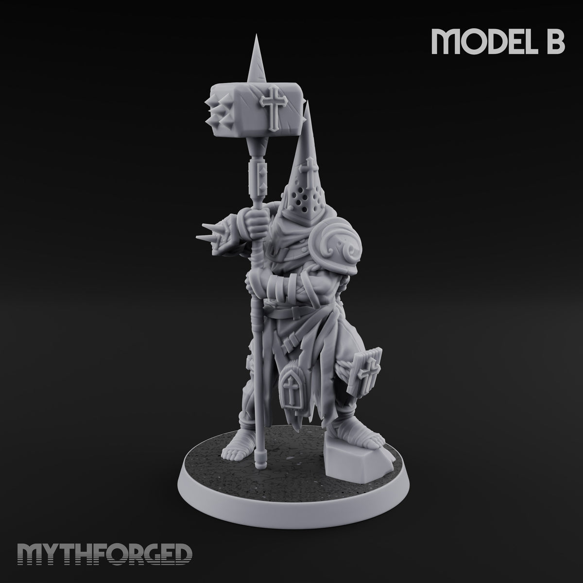 Rallying the Faithful Human Zealot B Miniature for Dungeons and Dragons, Pathfinder or other TTRPGs
