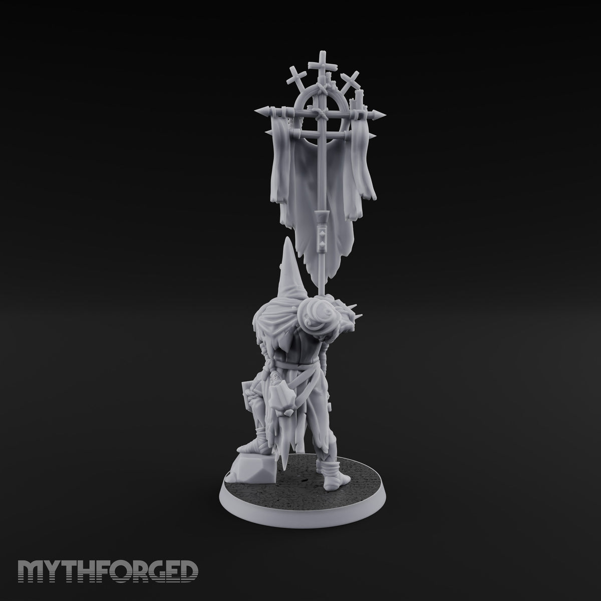 Rallying the Faithful Human Zealot B Miniature for Dungeons and Dragons, Pathfinder or other TTRPGs