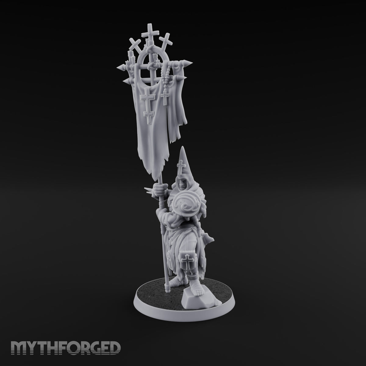 Rallying the Faithful Human Zealot B Miniature for Dungeons and Dragons, Pathfinder or other TTRPGs