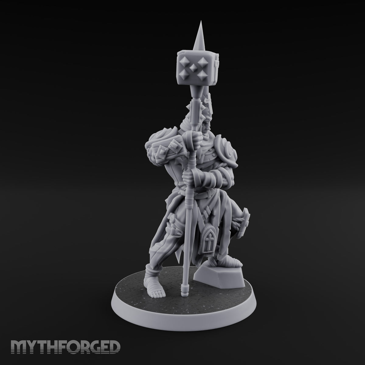 Rallying the Faithful Human Zealot B Miniature for Dungeons and Dragons, Pathfinder or other TTRPGs