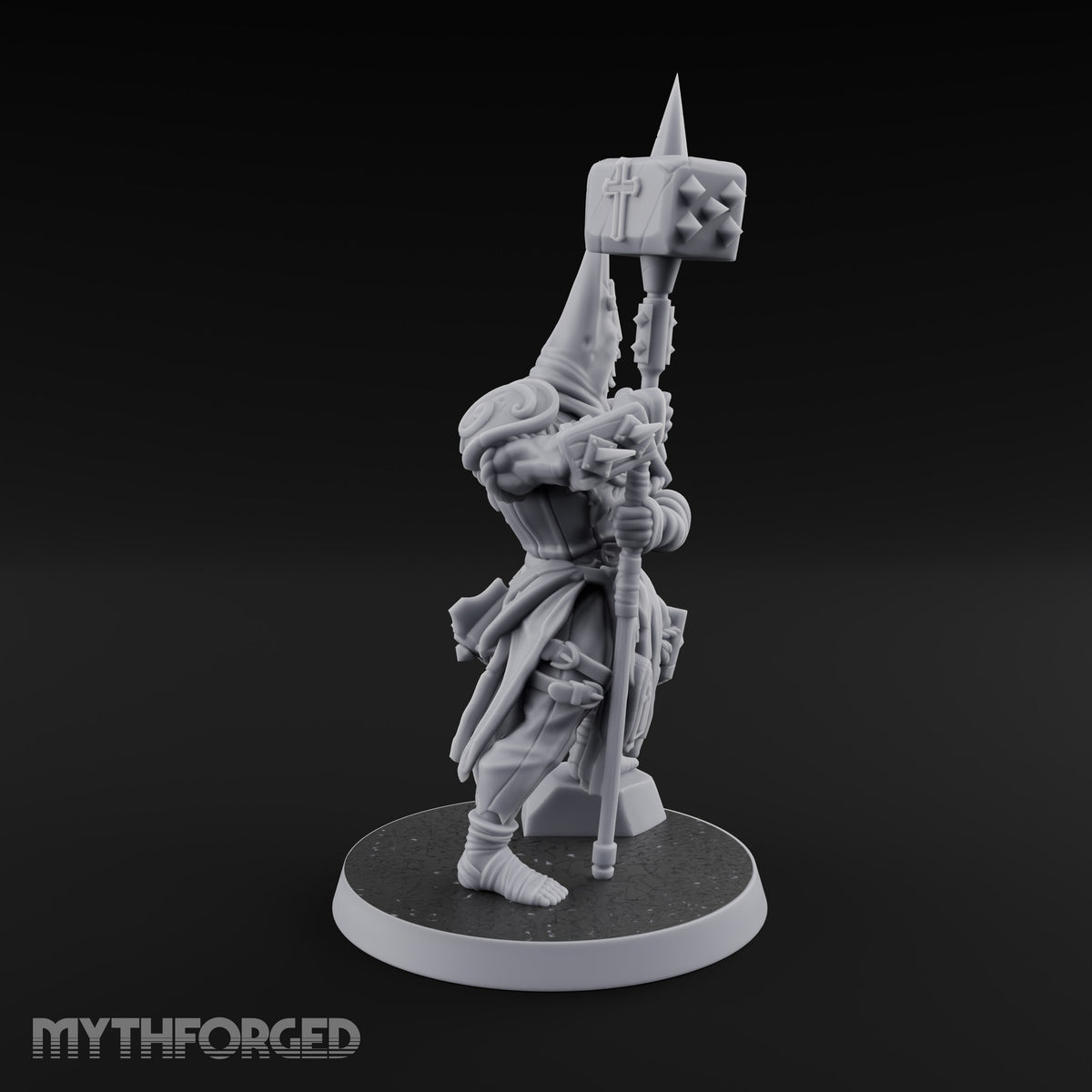 Rallying the Faithful Human Zealot B Miniature for Dungeons and Dragons, Pathfinder or other TTRPGs