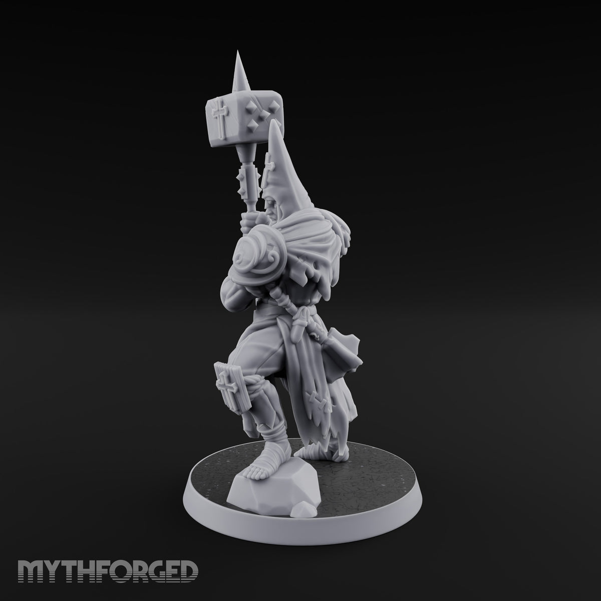 Rallying the Faithful Human Zealot B Miniature for Dungeons and Dragons, Pathfinder or other TTRPGs