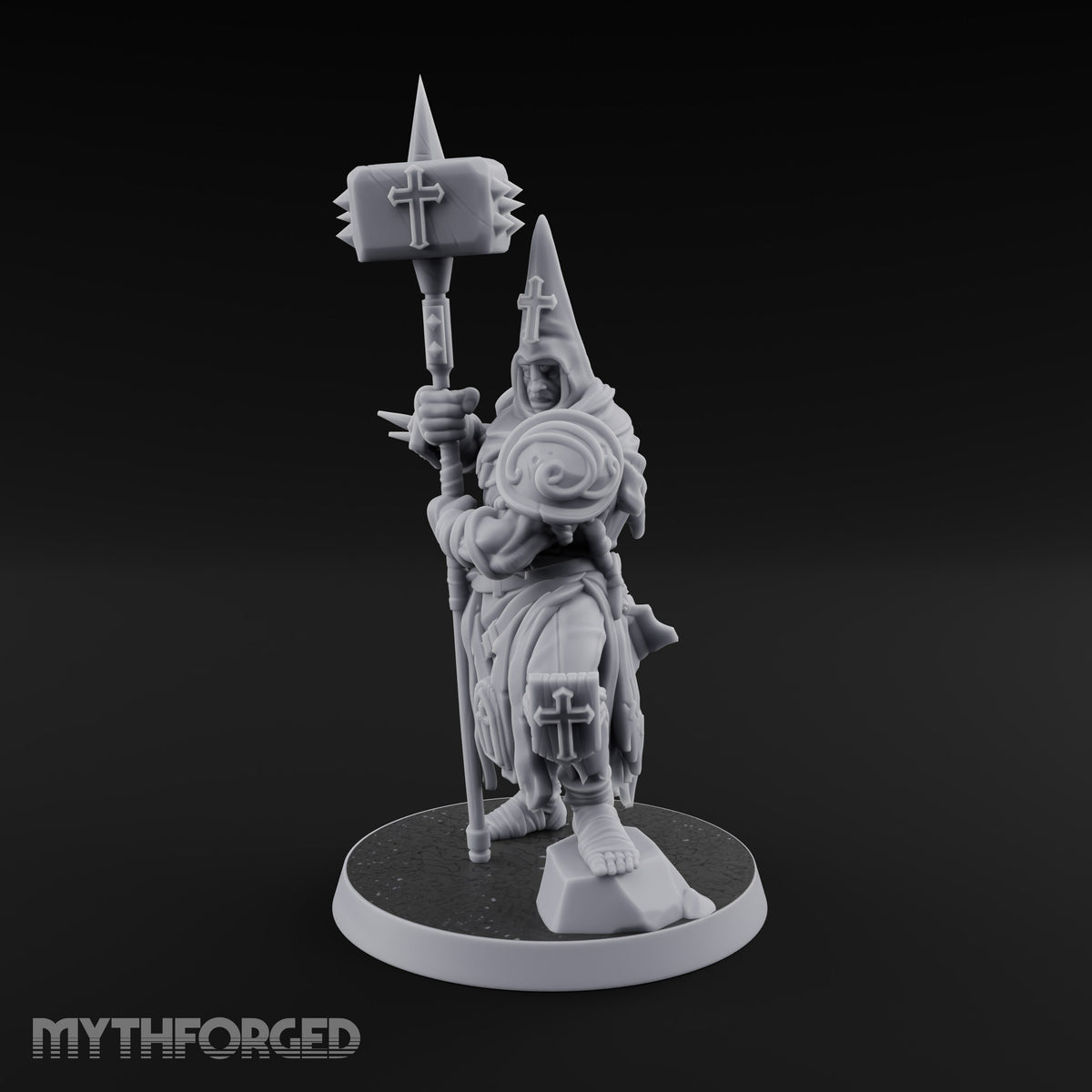 Rallying the Faithful Human Zealot B Miniature for Dungeons and Dragons, Pathfinder or other TTRPGs