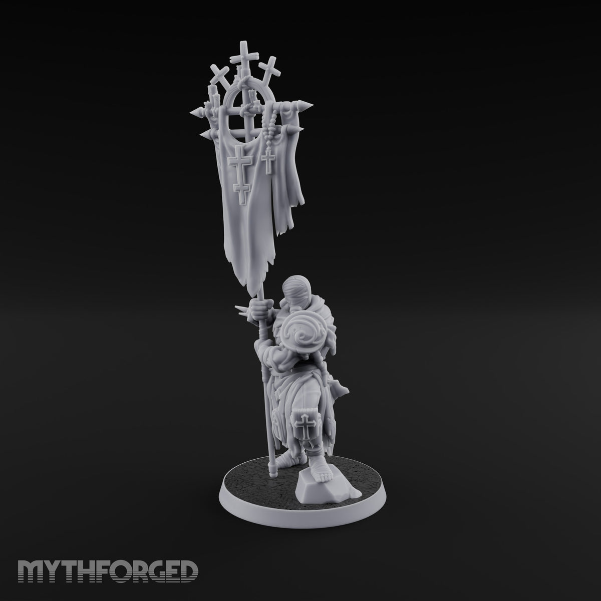 Rallying the Faithful Human Zealot B Miniature for Dungeons and Dragons, Pathfinder or other TTRPGs