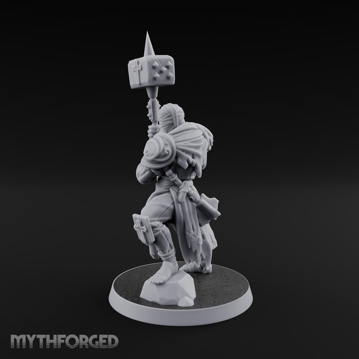 Rallying the Faithful Human Zealot B Miniature for Dungeons and Dragons, Pathfinder or other TTRPGs