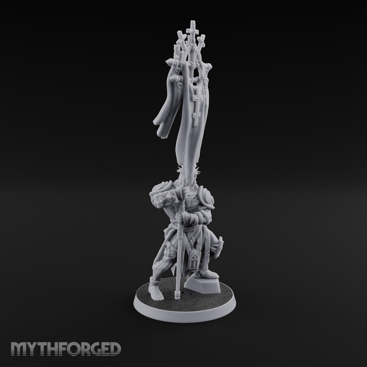 Rallying the Faithful Human Zealot B Miniature for Dungeons and Dragons, Pathfinder or other TTRPGs