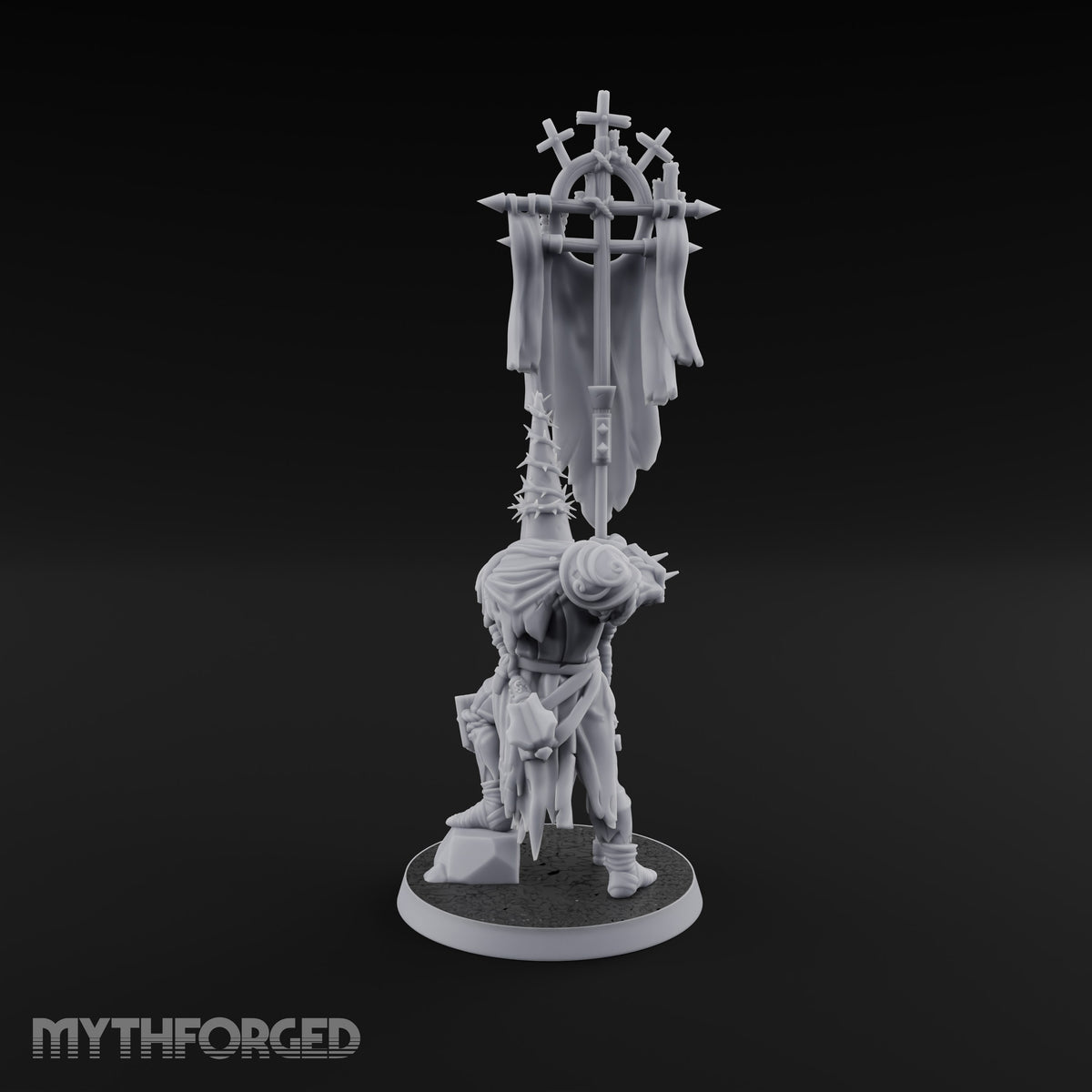 Rallying the Faithful Human Zealot B Miniature for Dungeons and Dragons, Pathfinder or other TTRPGs