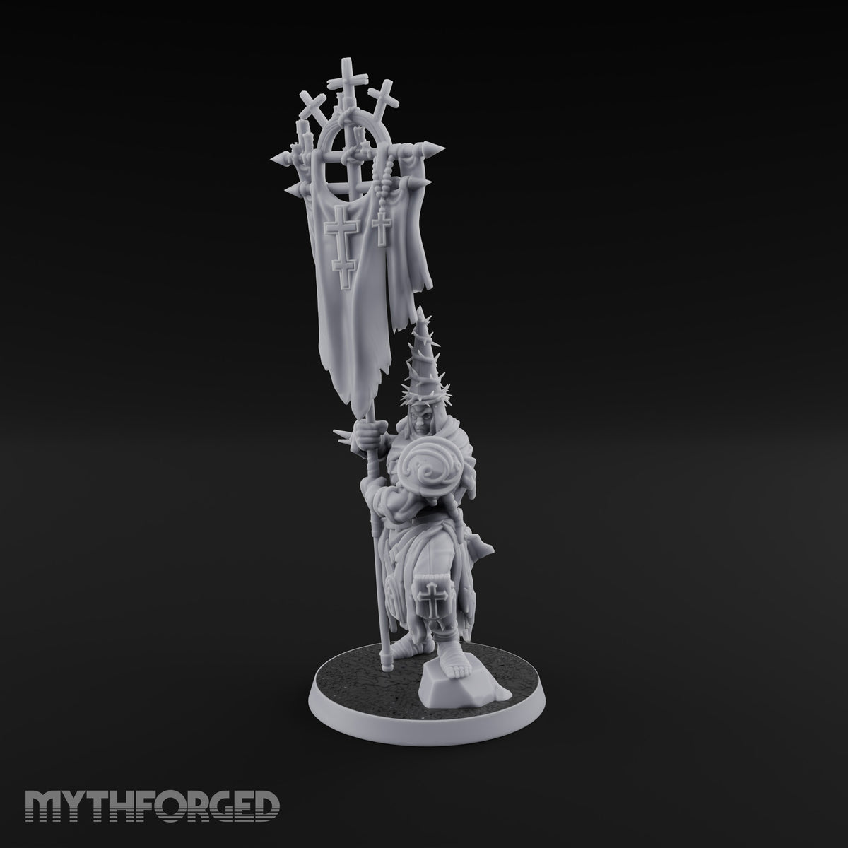 Rallying the Faithful Human Zealot B Miniature for Dungeons and Dragons, Pathfinder or other TTRPGs