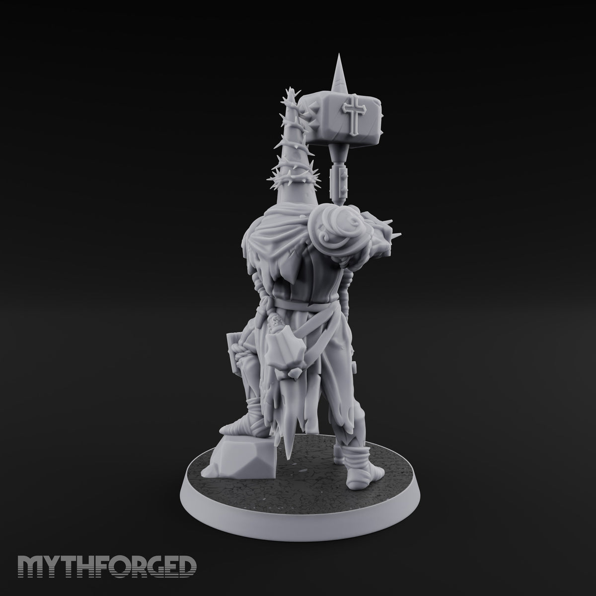 Rallying the Faithful Human Zealot B Miniature for Dungeons and Dragons, Pathfinder or other TTRPGs