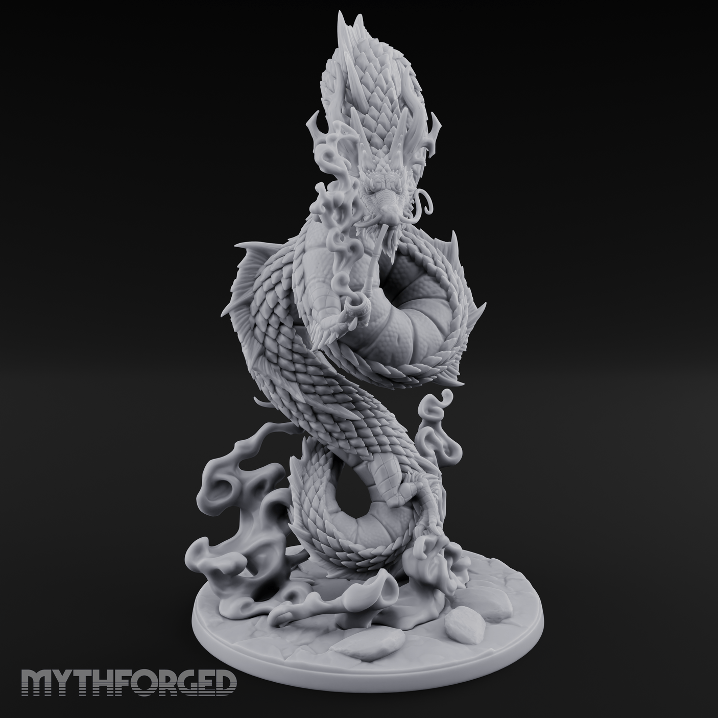 Coiling Skyward Lung Dragon Sorcerer Miniature for Dungeons and Dragons, Pathfinder or other TTRPGs