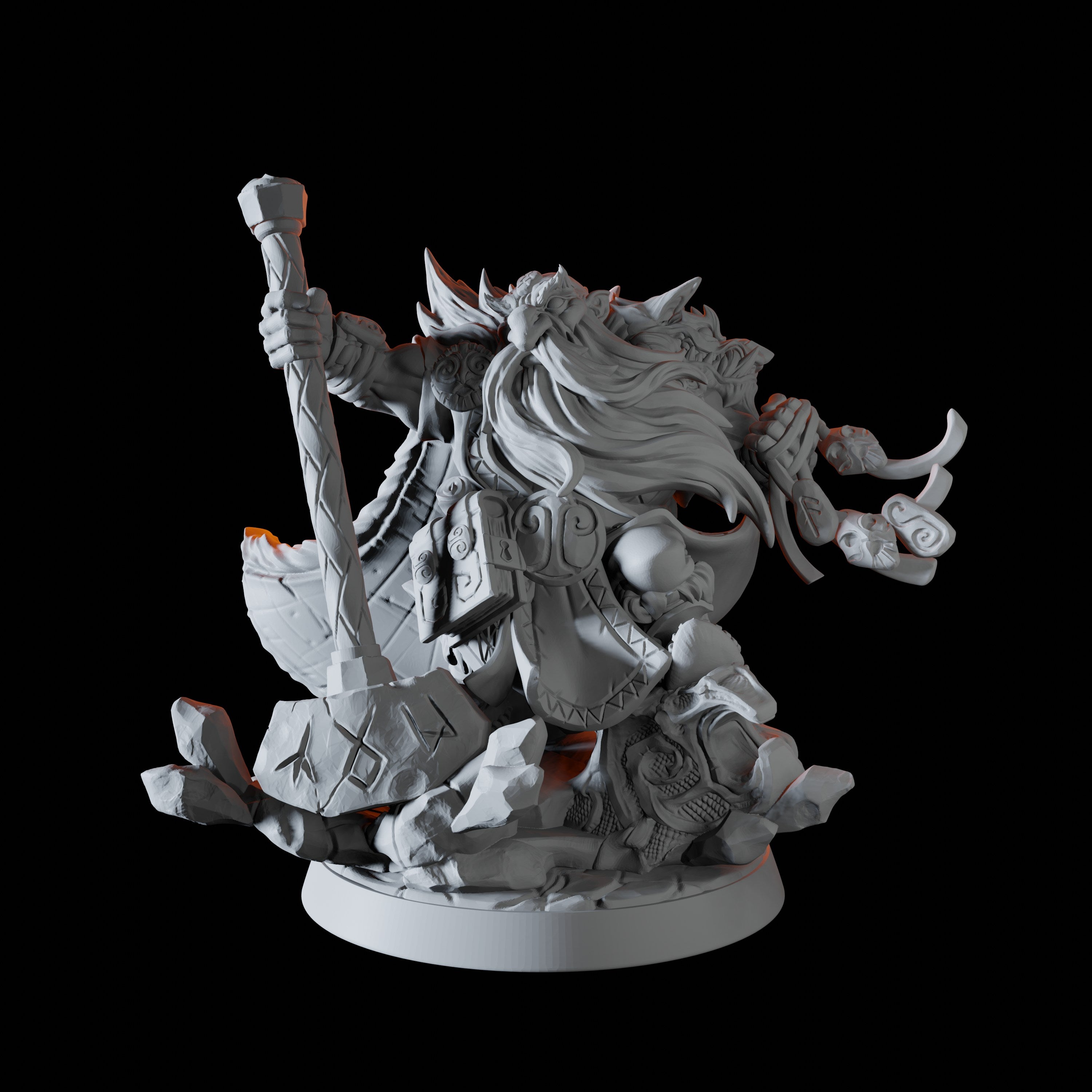 Mountain Dwarf Elder Warrior Miniature for Dungeons and Dragons - Myth Forged