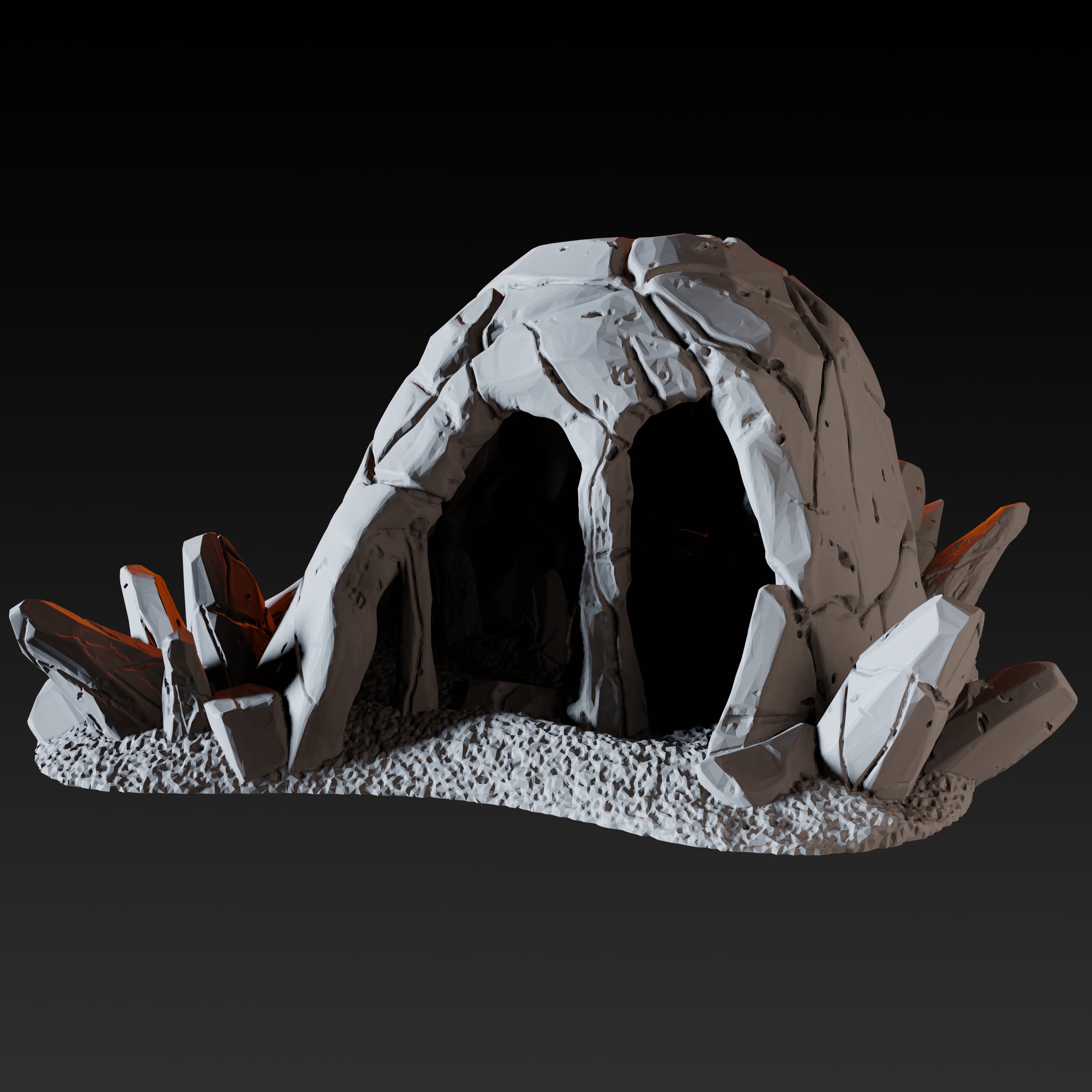 Ice Cave A - Arctic Scatter Terrain Miniature for Dungeons and Dragons - Myth Forged