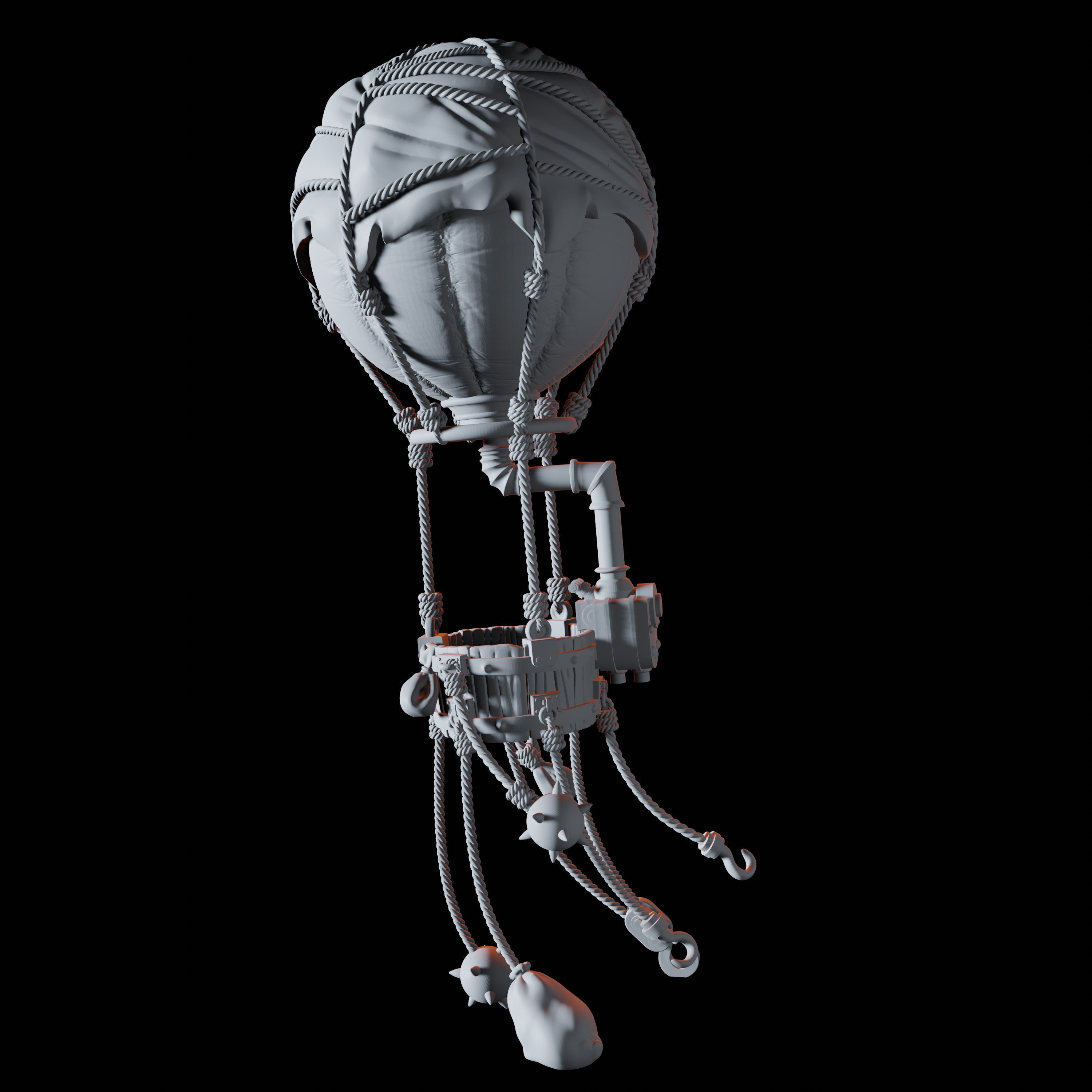 Hot Air Balloon Miniature for Dungeons and Dragons - Myth Forged