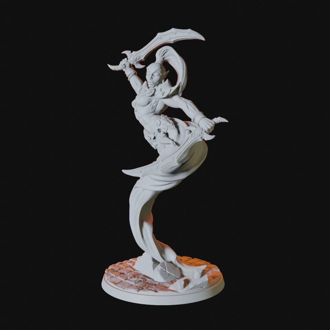 Female Djinni Miniature for Dungeons and Dragons - Myth Forged