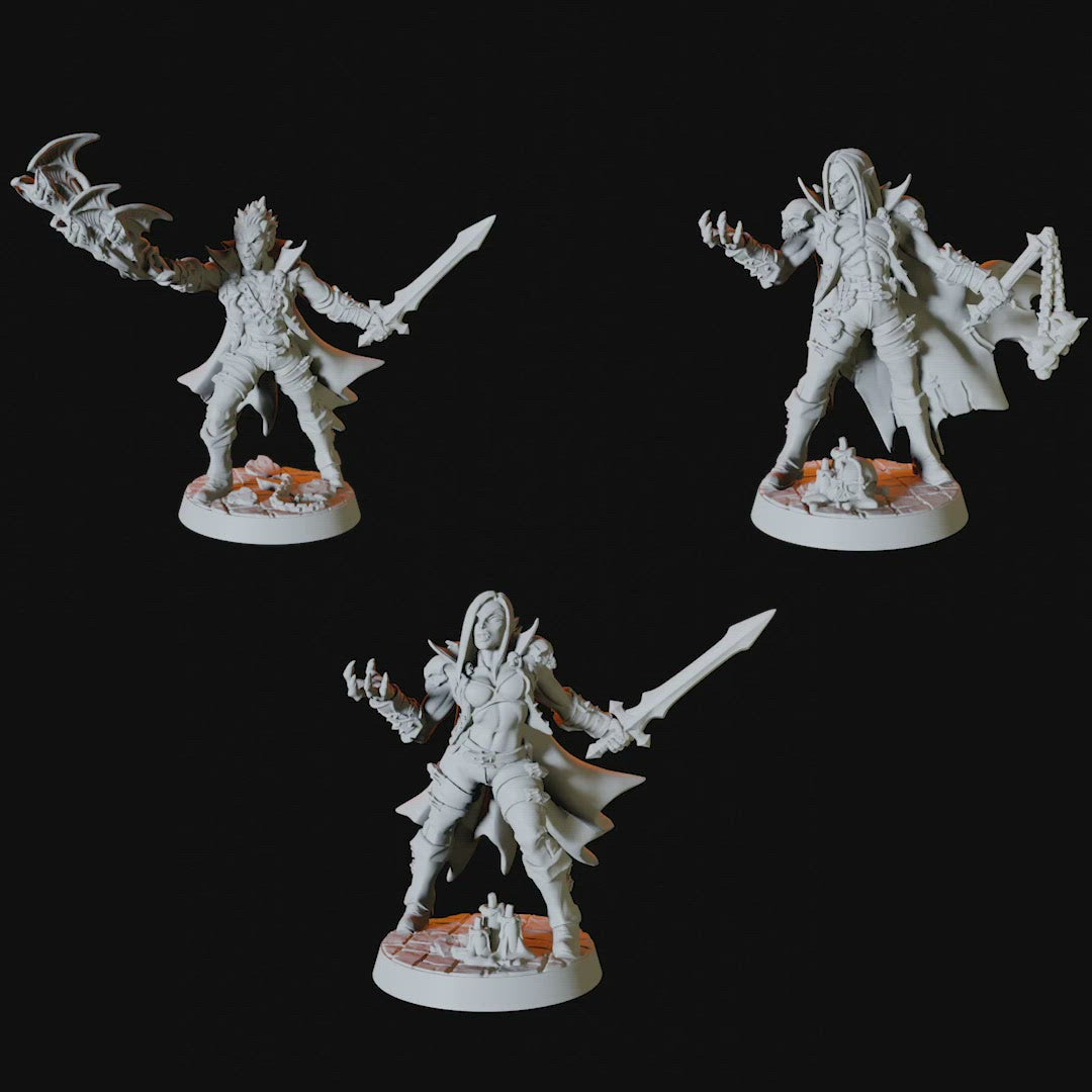 Six Vampire Miniatures for Dungeons and Dragons - Myth Forged