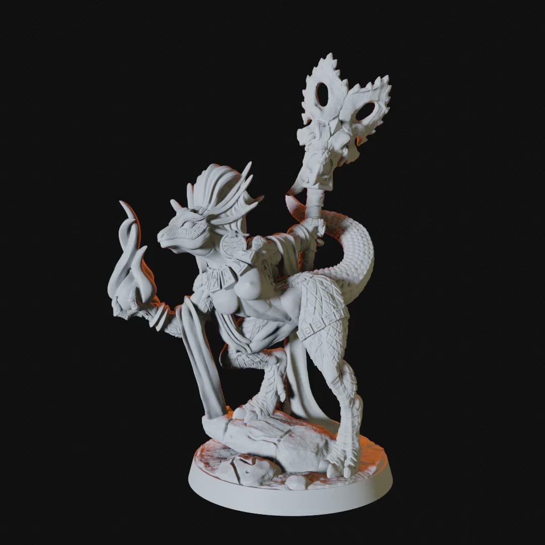 Lizardfolk Pinup Miniature for Dungeons and Dragons - Myth Forged