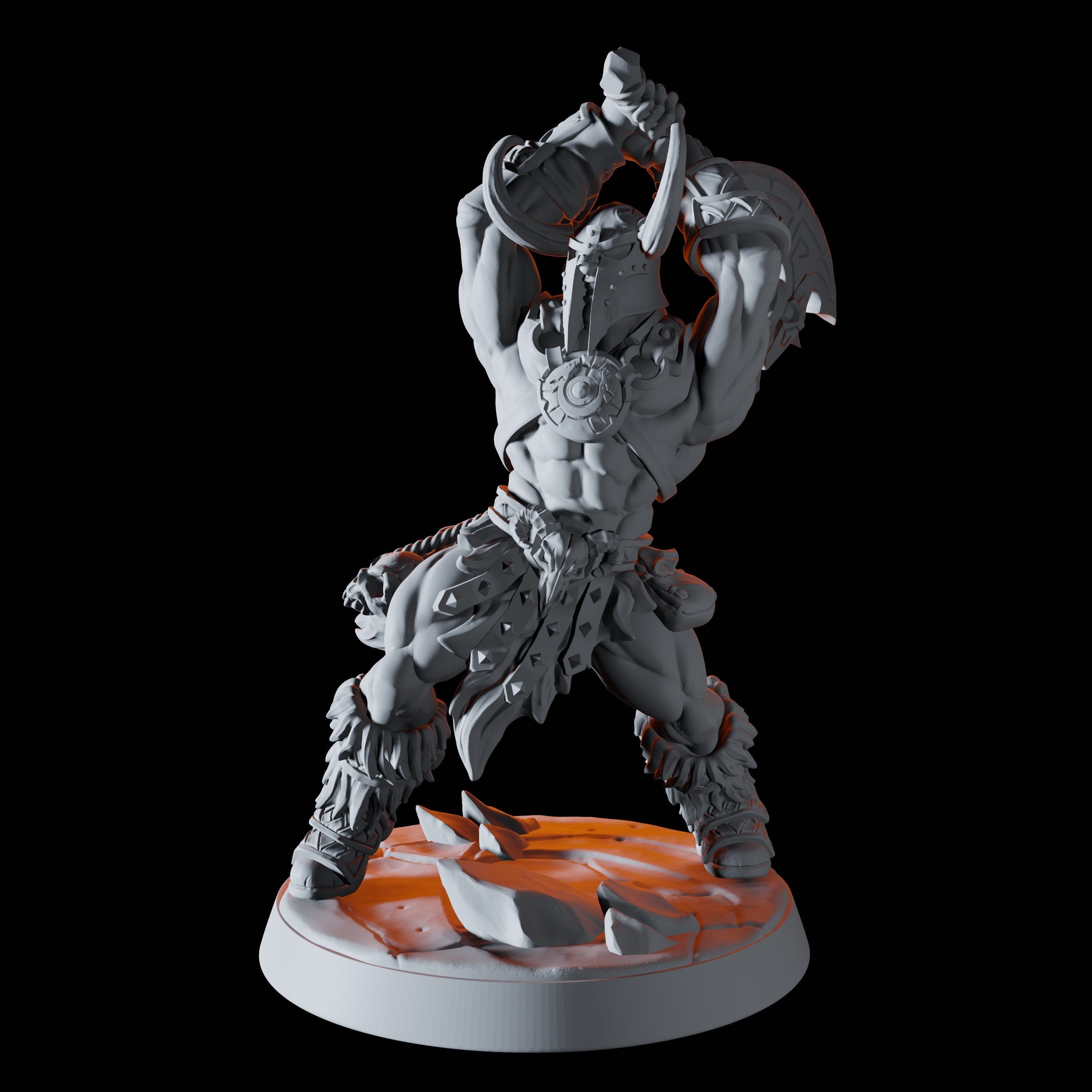 Barbarian Horde - Six Barbarbian Miniatures for Dungeons and Dragons - Myth Forged