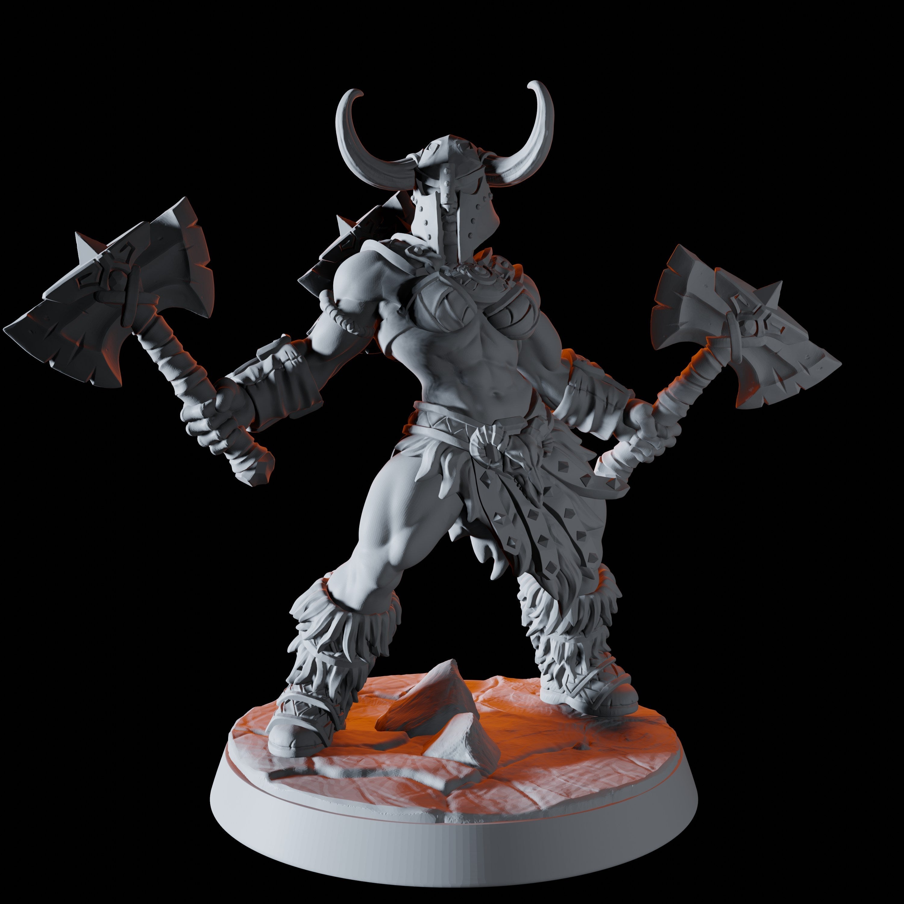 Barbarian Horde - Six Barbarbian Miniatures for Dungeons and Dragons - Myth Forged