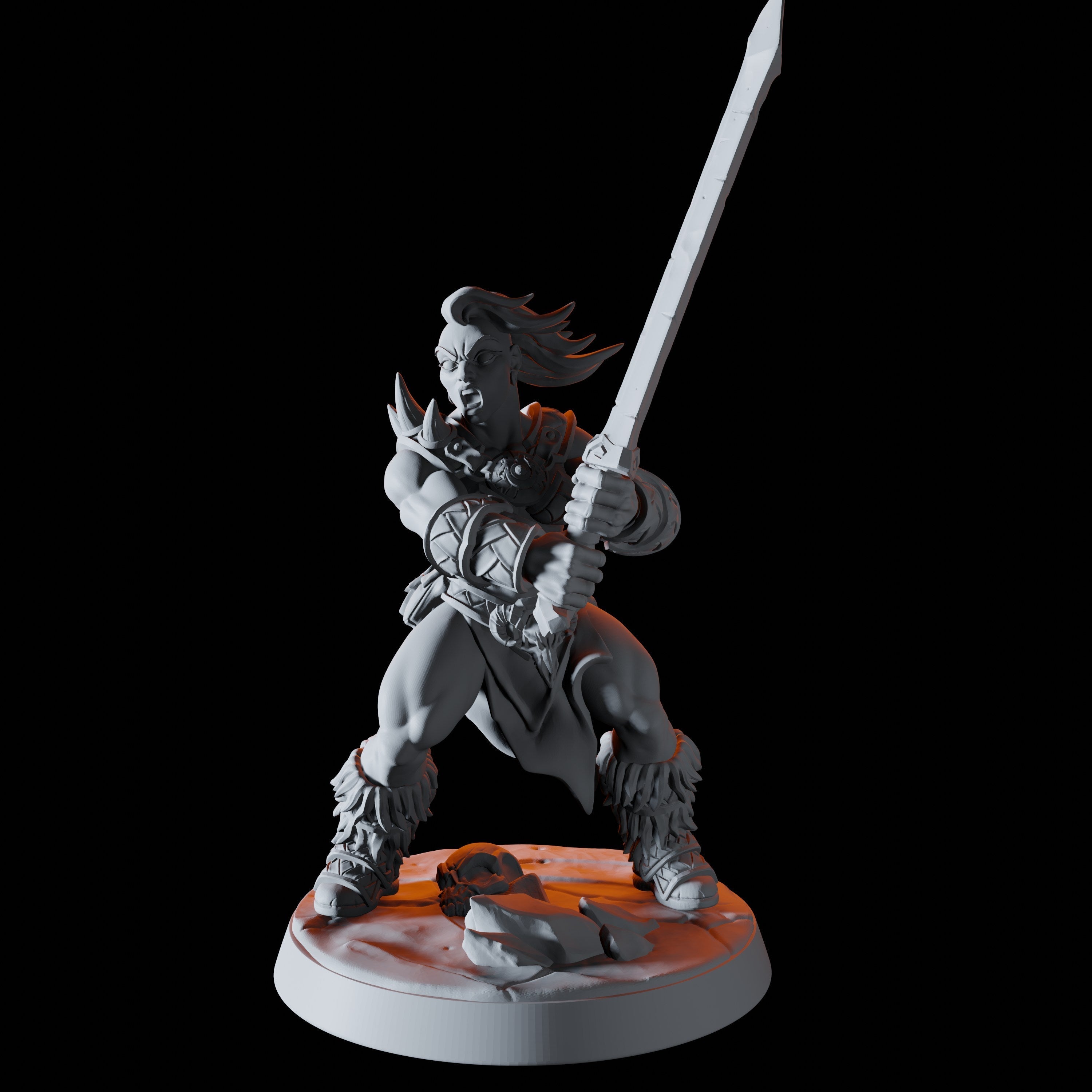 Barbarian Horde - Six Barbarbian Miniatures for Dungeons and Dragons - Myth Forged