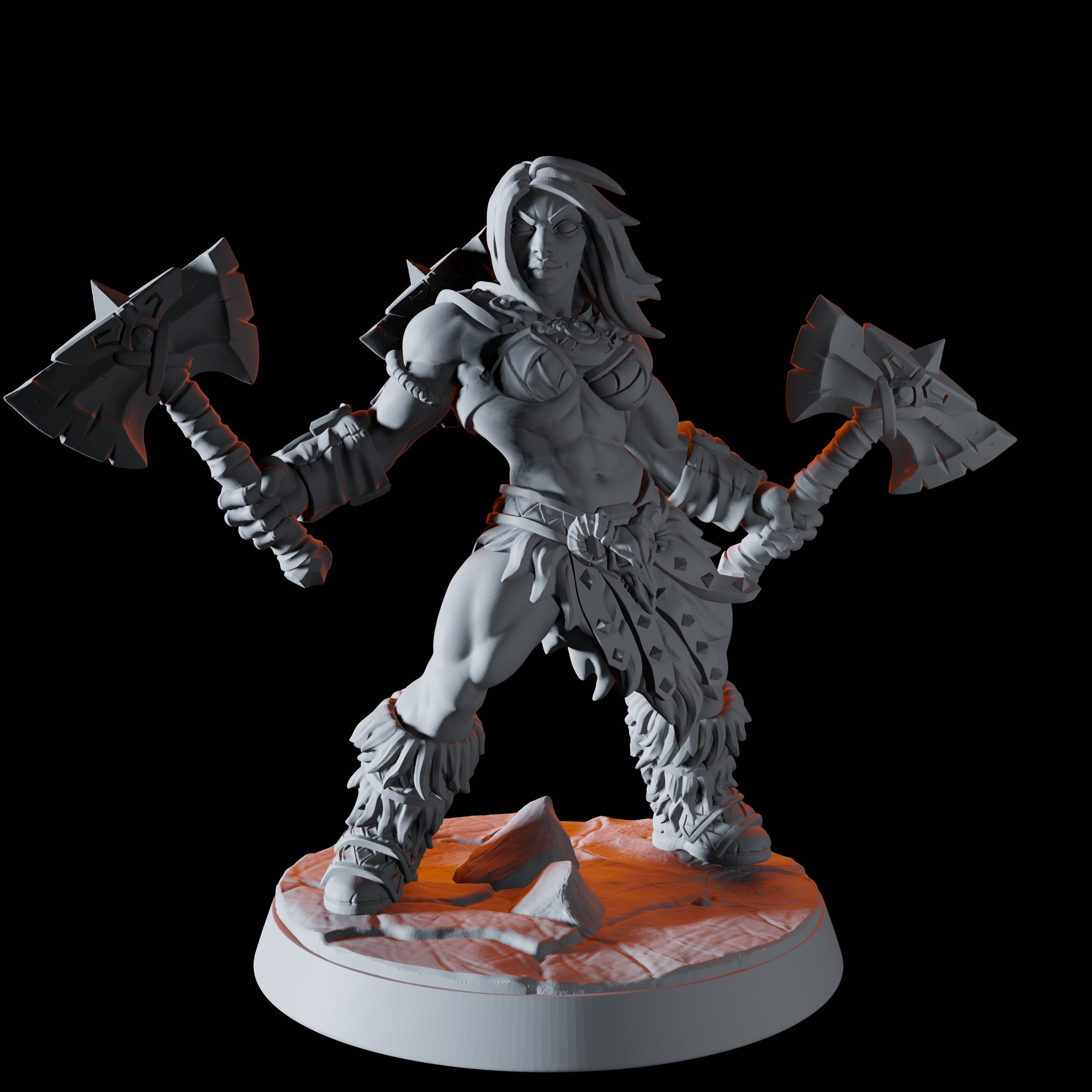 Barbarian Horde - Six Barbarbian Miniatures for Dungeons and Dragons - Myth Forged