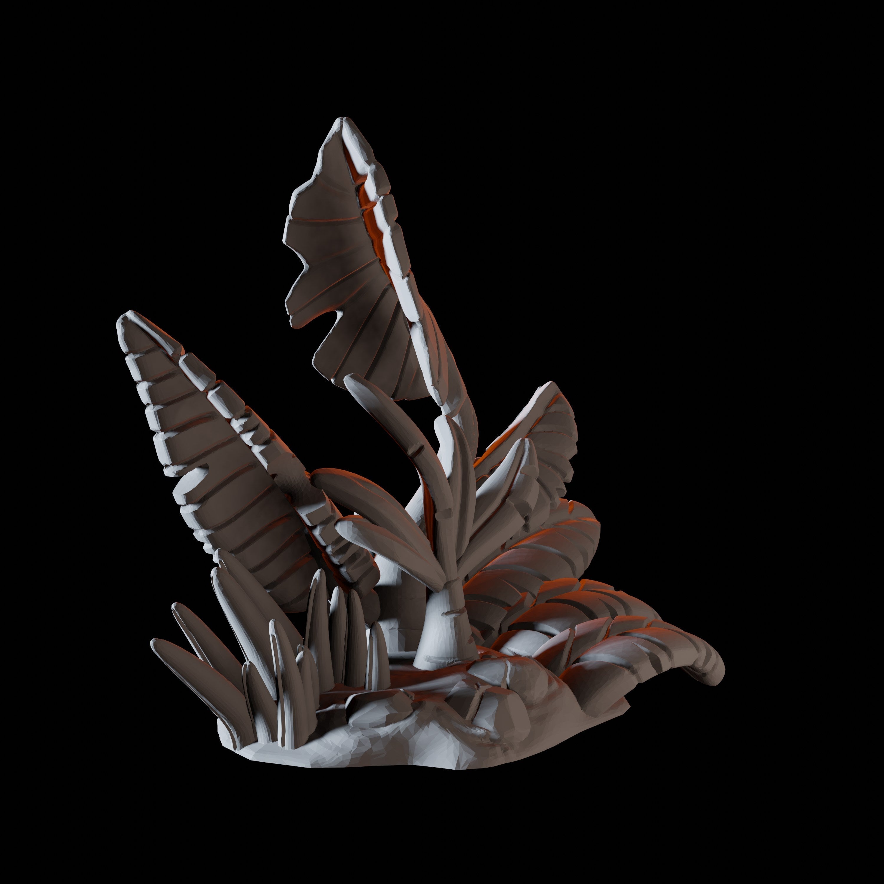 Big Leaves - Coastal Terrain Miniature for Dungeons and Dragons - Myth Forged